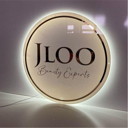Jloo Beauty Experts Acrylic Business Logo Sign - Shineneon