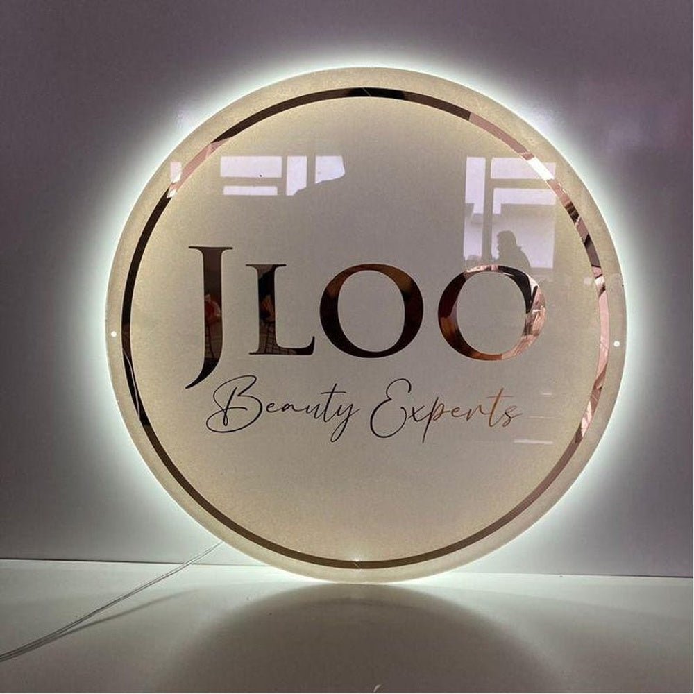 Jloo Beauty Experts Acrylic Business Logo Sign - Shineneon