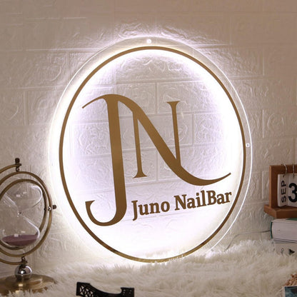 Jn Nail Bar Acrylic Business Logo Sign - Shineneon