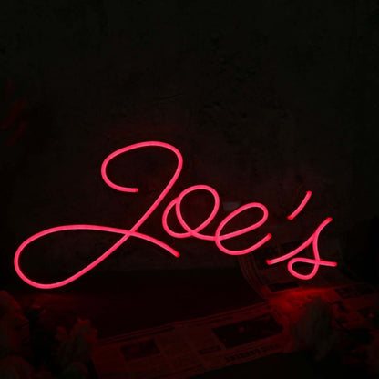Joes Red Led Neon Sign For Personalized Decor | Shineneon