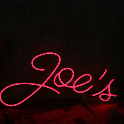 Joes Red Led Neon Sign For Personalized Decor | Shineneon
