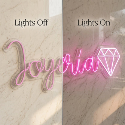 Joeyfia LED Neon Sign - 06 Day Night Comparison