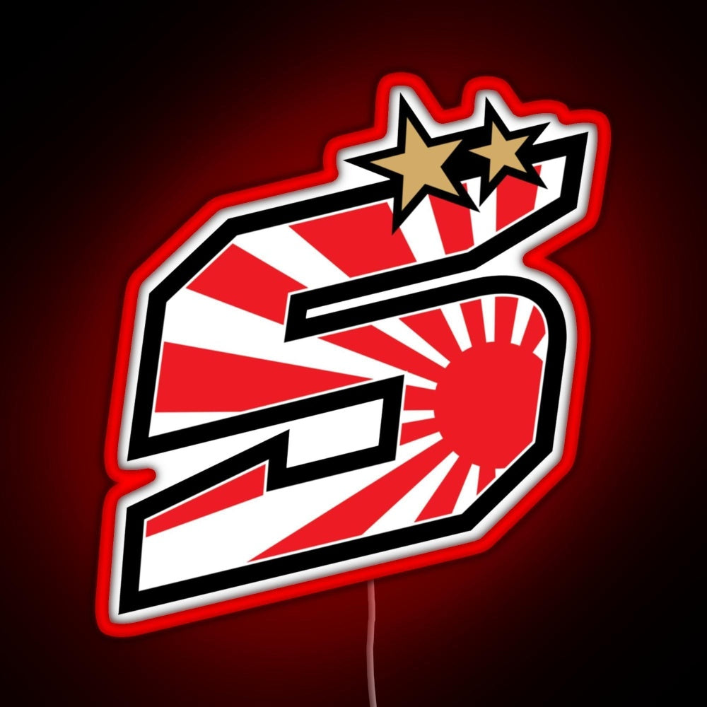 Johann Zarco Number 5 Rising Sun Rgb Neon Sign