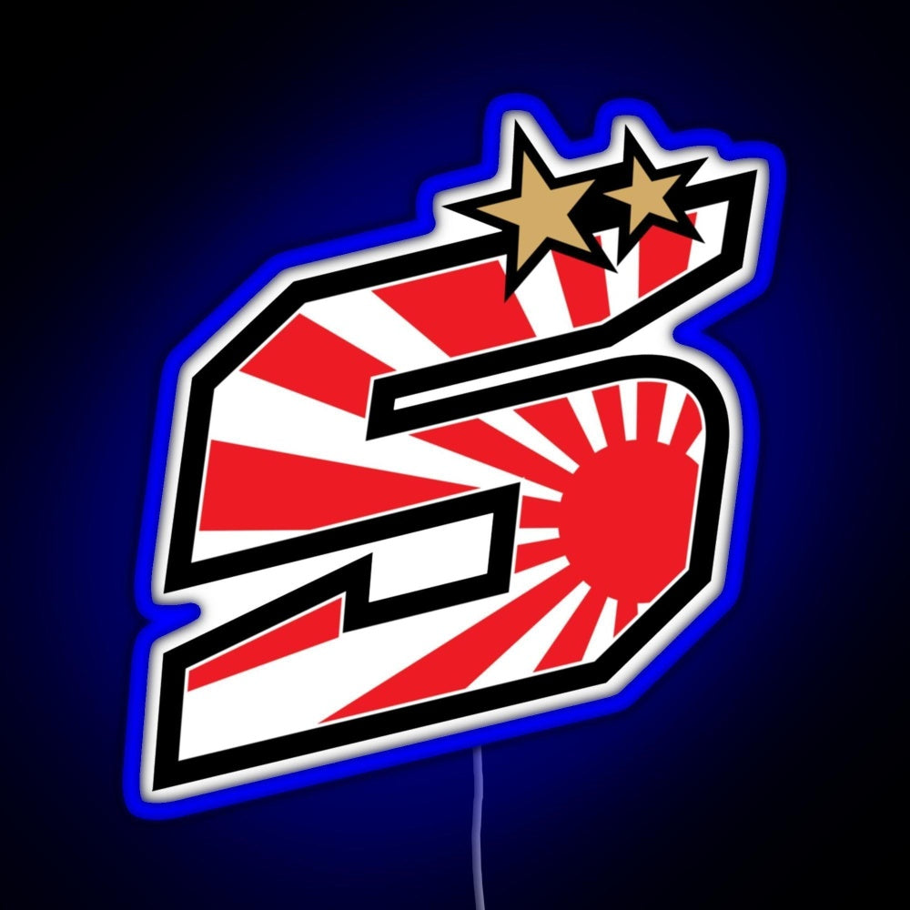 Johann Zarco Number 5 Rising Sun Rgb Neon Sign