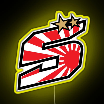 Johann Zarco Number 5 Rising Sun Rgb Neon Sign