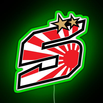 Johann Zarco Number 5 Rising Sun Rgb Neon Sign