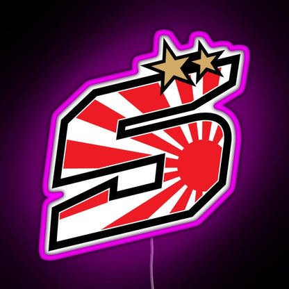 Johann Zarco Number 5 Rising Sun Rgb Neon Sign