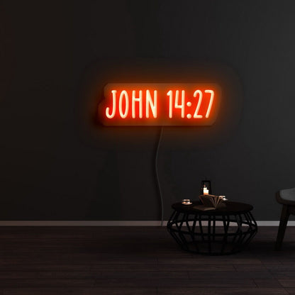 John 14 27 Led Neon Sign | Shineneon