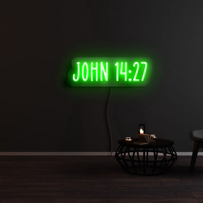 John 14 27 Led Neon Sign | Shineneon