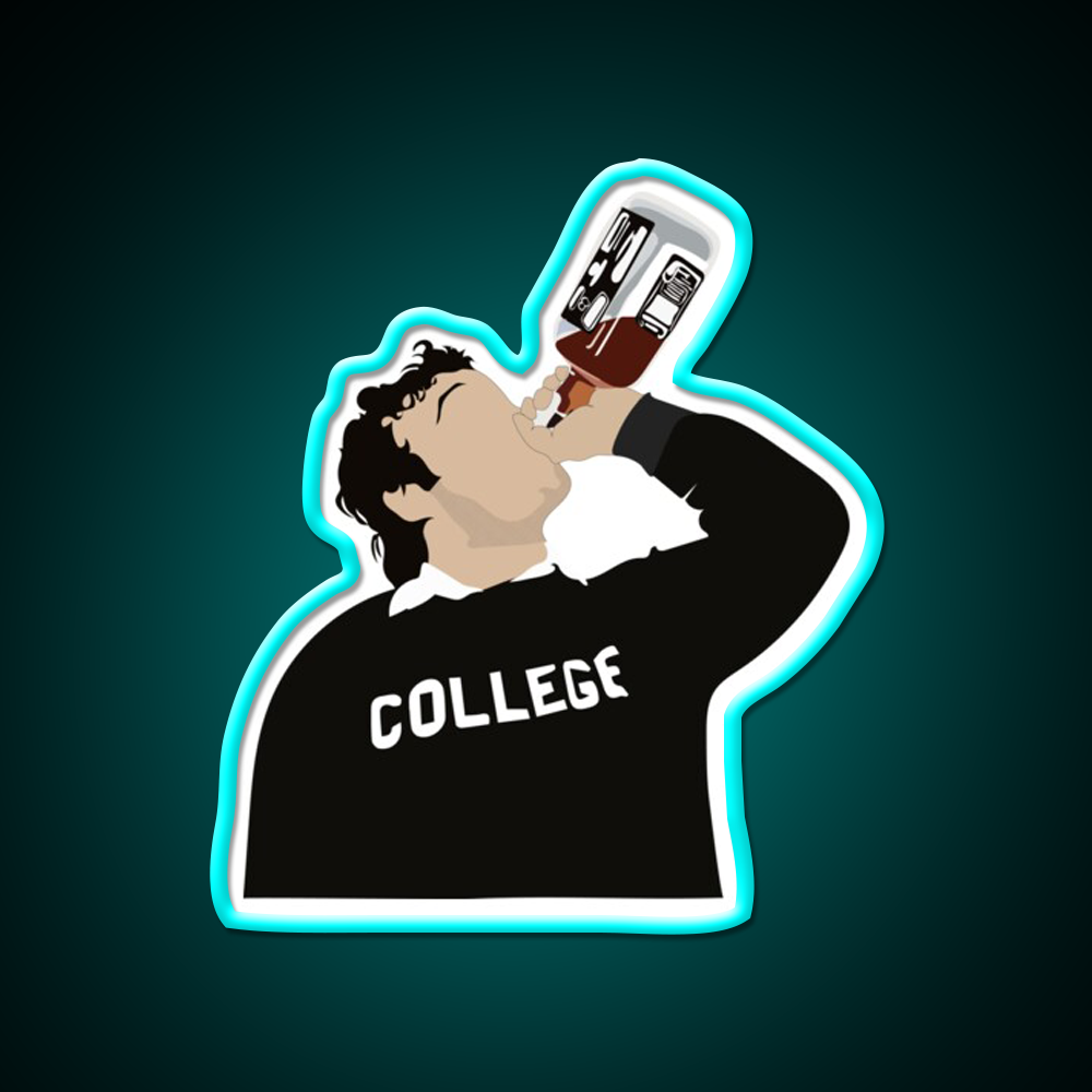 John Belushi College Beer Bar Decor Led Neon Sign Rgb Color - Size and dimension reference