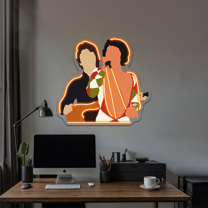 John Deacon And Freddie Mercury Artwork Neon Signs For Sale - LED neon sign view 6