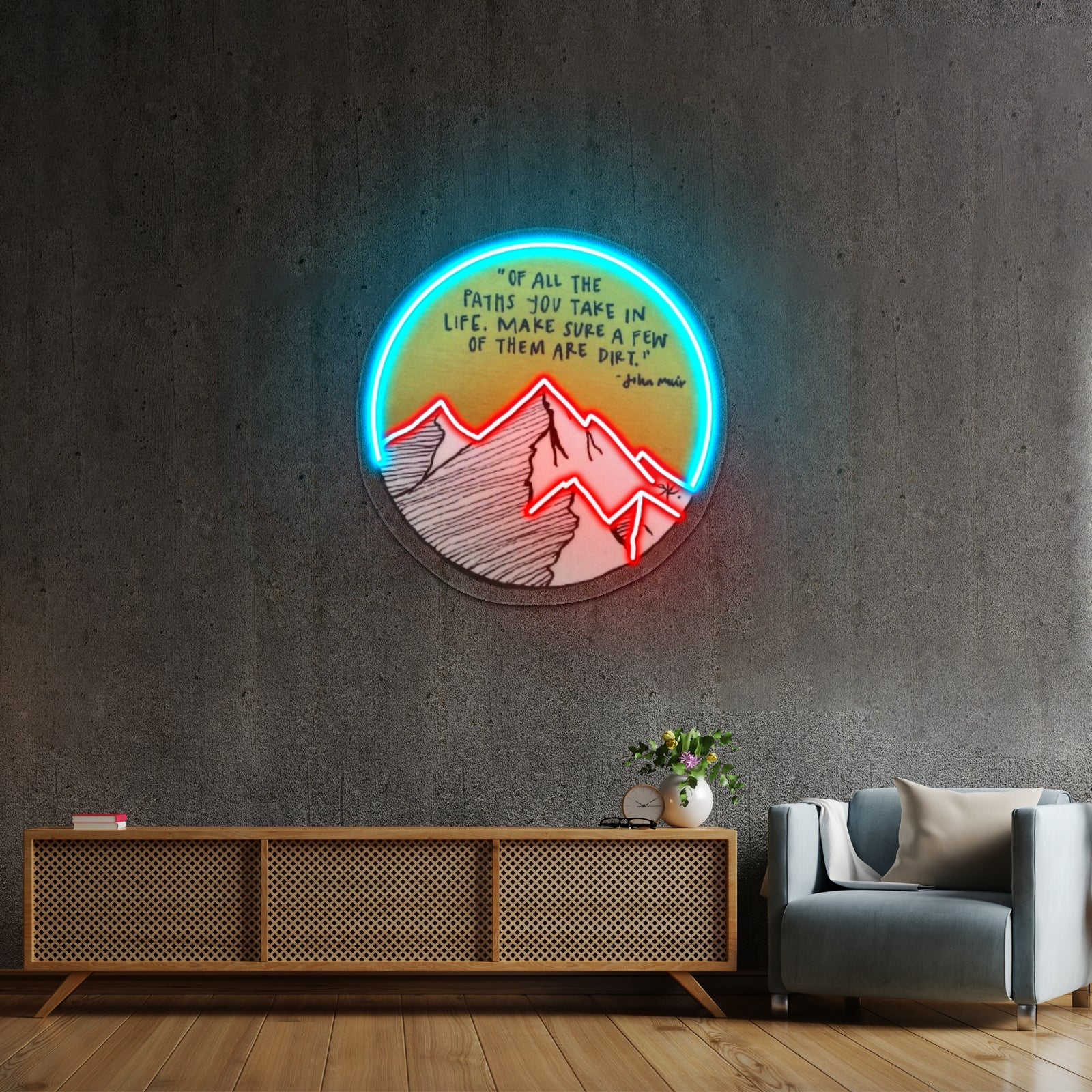 John Muir Quote Artwork Personalized Neon Signs - Shineneon