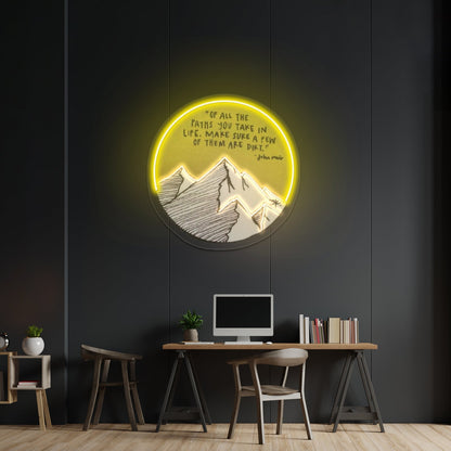 John Muir Quote Artwork Personalized Neon Signs - Shineneon