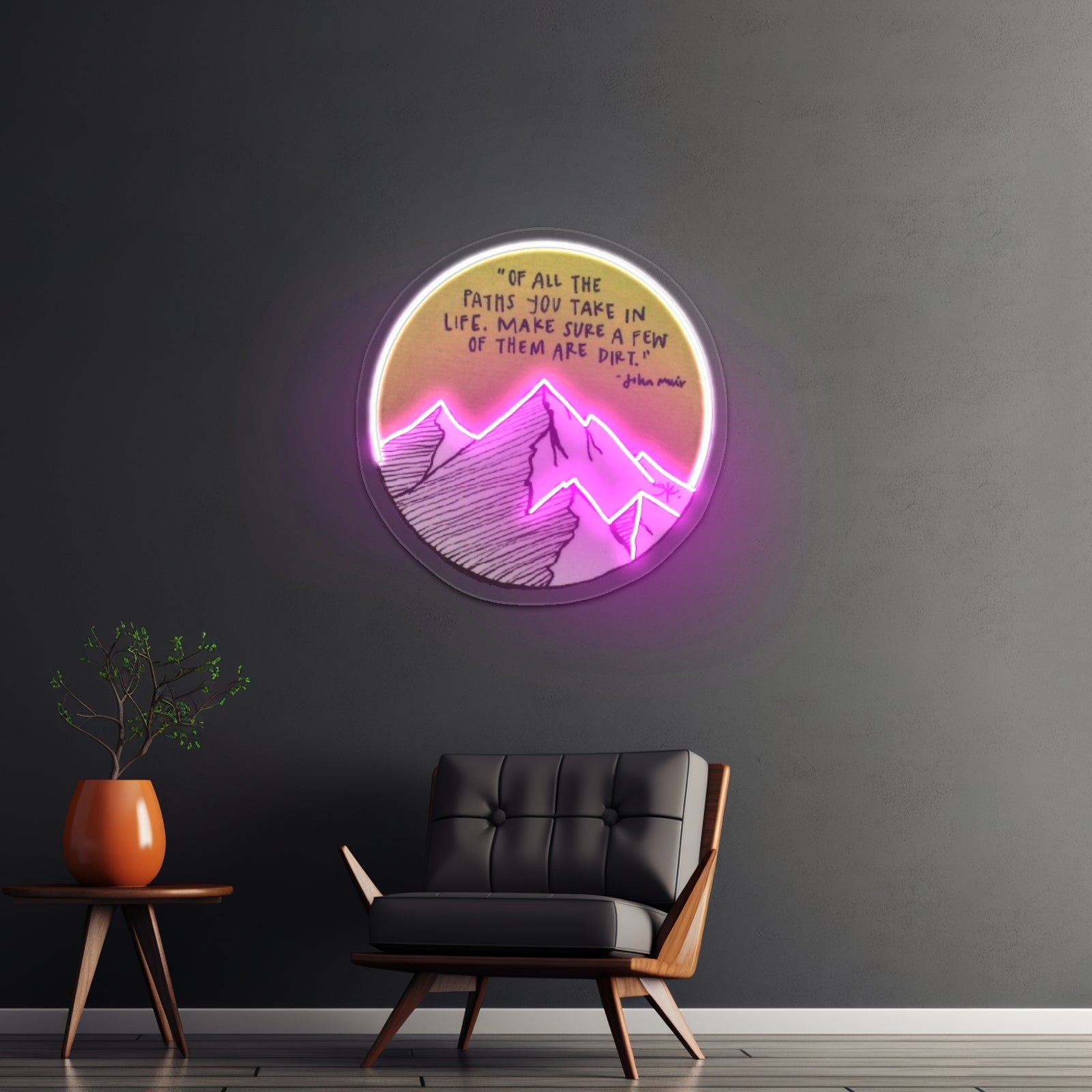 John Muir Quote Artwork Personalized Neon Signs - Shineneon