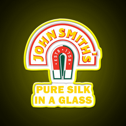 John Smith Pure Silk Glass Beer Bar Decor Led Neon Sign Rgb Color - Custom LED neon sign front view