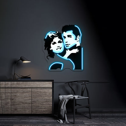 John Travolta Grease Artwork Neon Signs For Sale