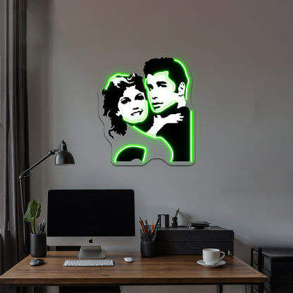 John Travolta Grease Artwork Neon Signs For Sale