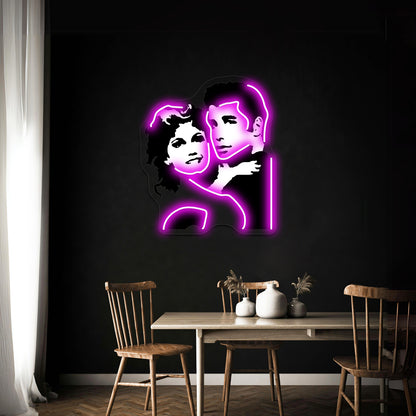 John Travolta Grease Artwork Neon Signs For Sale