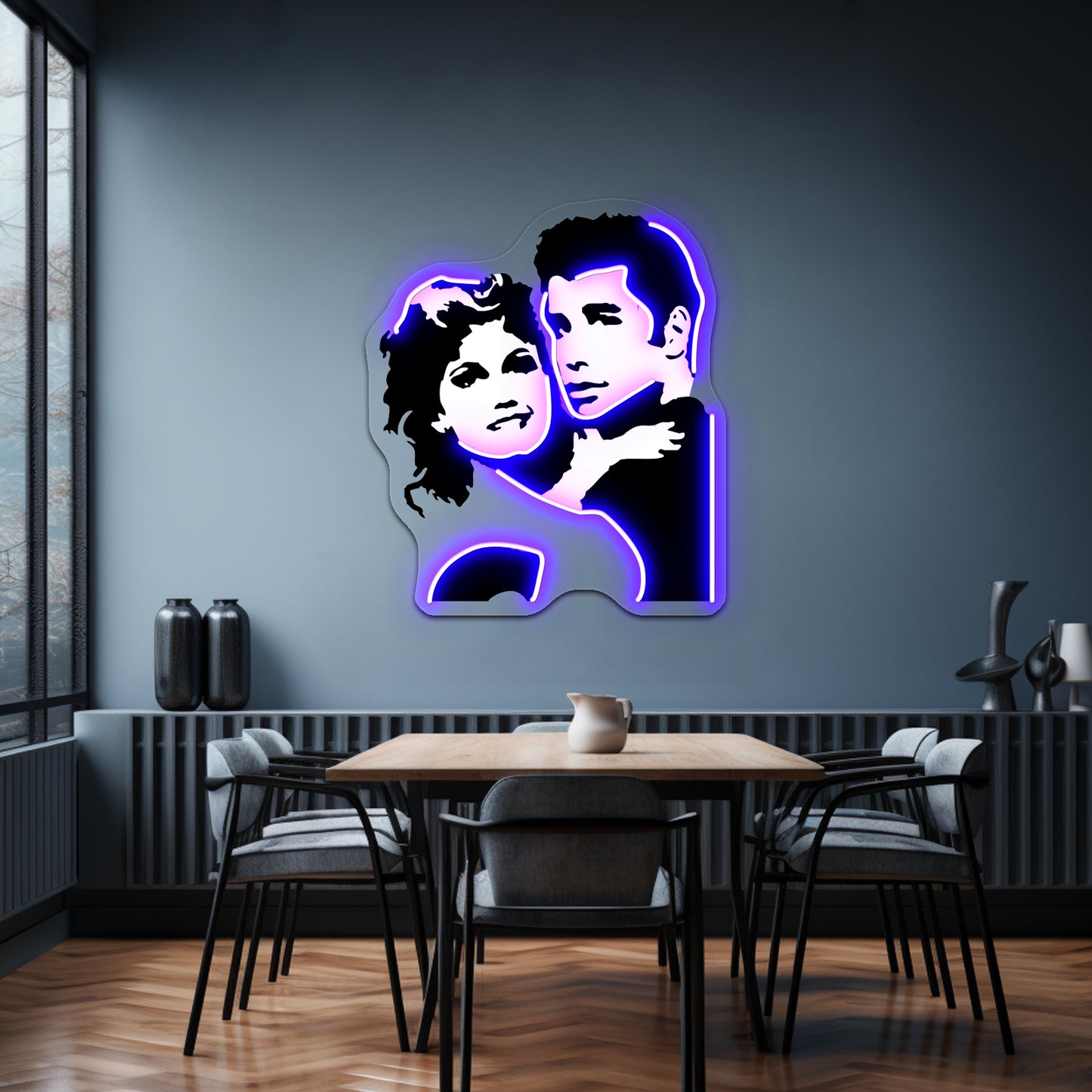 John Travolta Grease Artwork Neon Signs For Sale