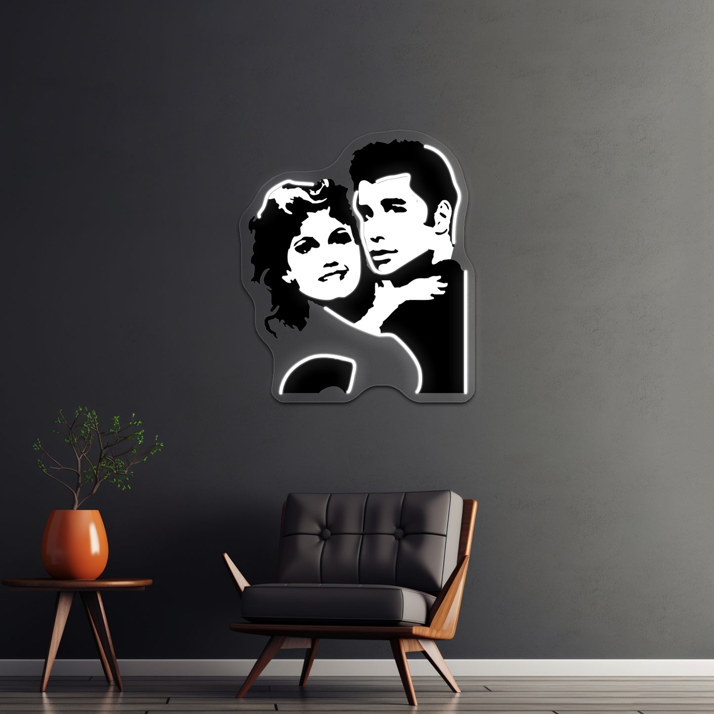 John Travolta Grease Artwork Neon Signs For Sale