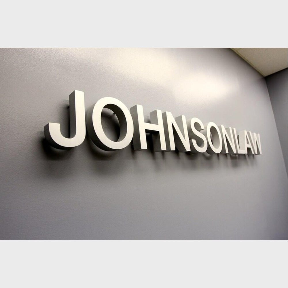 Johnsonlaw 3D Backlit Channel Letters Led Light Sign - Shineneon