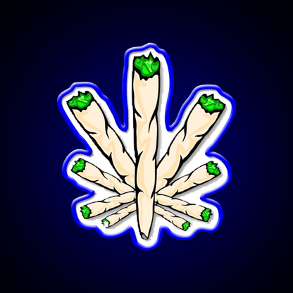 Joint Weed Leaf Hemp Inspired Green Leaf Led Neon Sign Rgb Color - Shineneon