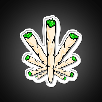 Joint Weed Leaf Hemp Inspired Green Leaf Led Neon Sign Rgb Color - Shineneon