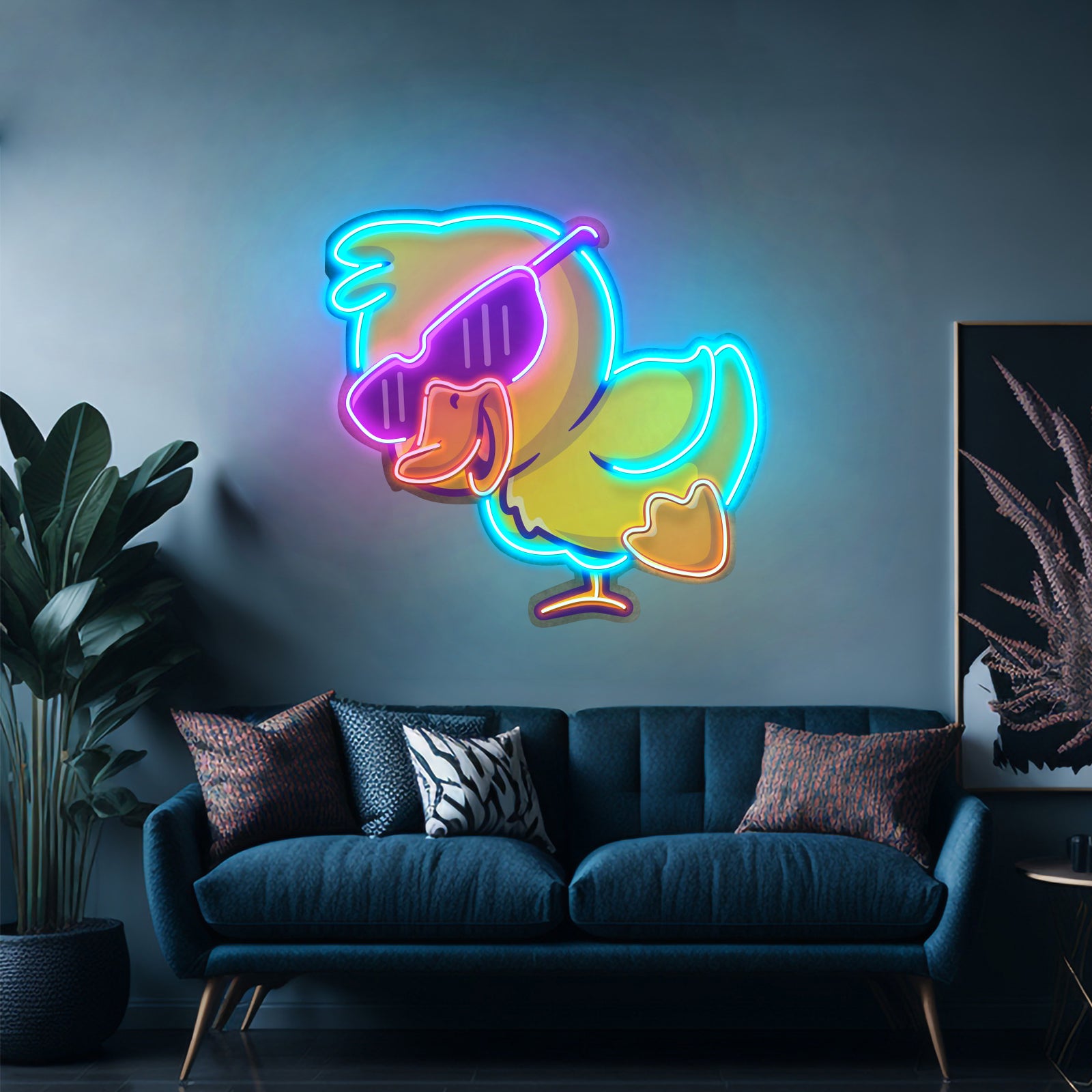 Jolly Duck Jumping Led Neon Sign Light Custom Led Signs - Size and dimension reference