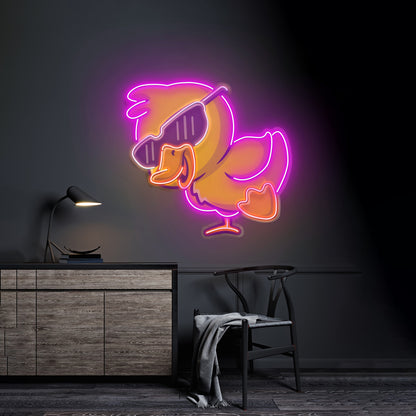 Jolly Duck Jumping Led Neon Sign Light Custom Led Signs - LED neon sign close-up detail