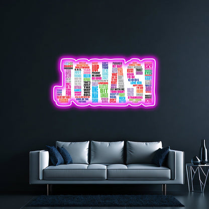 Jonas Brothers Albums Text Artwork Neon Signs For Sale - Shineneon