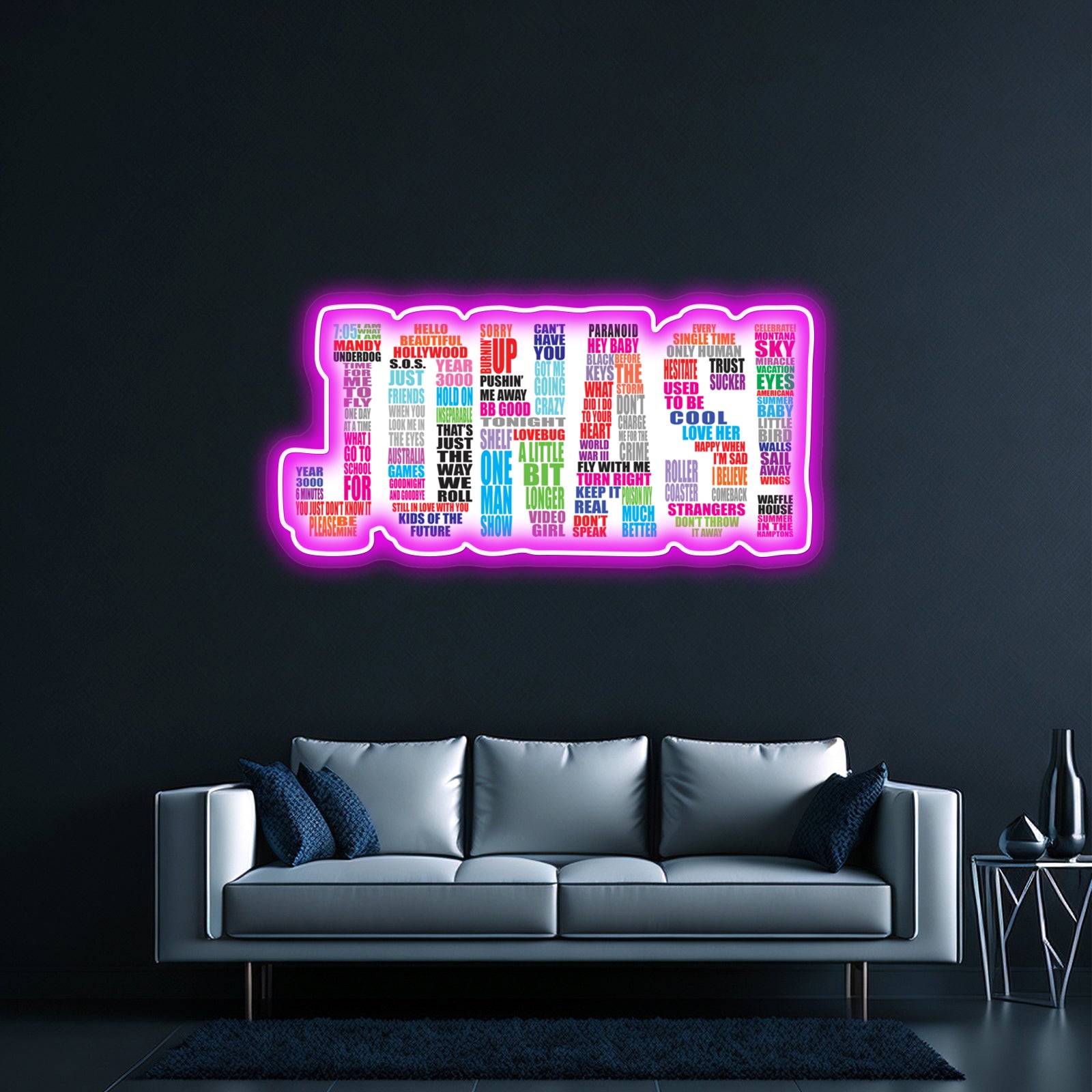 Jonas Brothers Albums Text Artwork Neon Signs For Sale