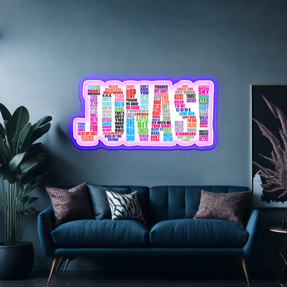 Joyful Deer Christmas Neon Sign Artwork For Sale