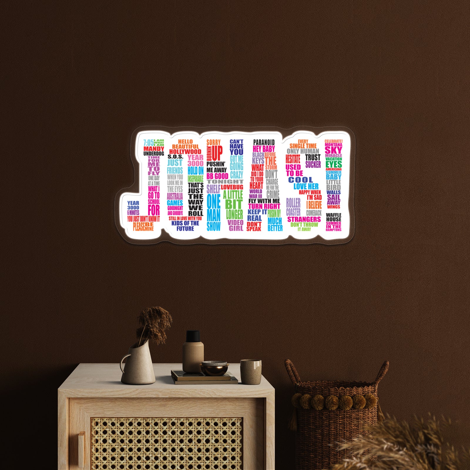Jonas Brothers Albums Text Artwork Neon Signs For Sale