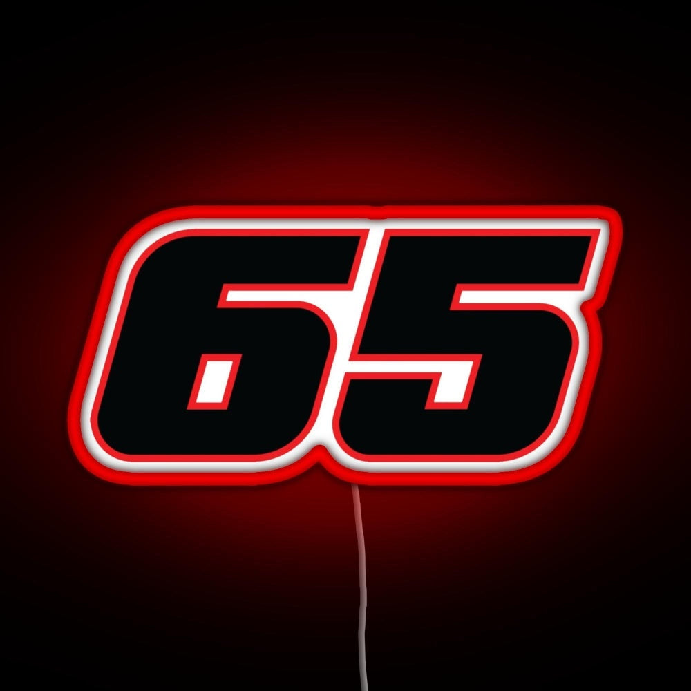 Jonathan Rea Race Number 65 Rgb Neon Sign
