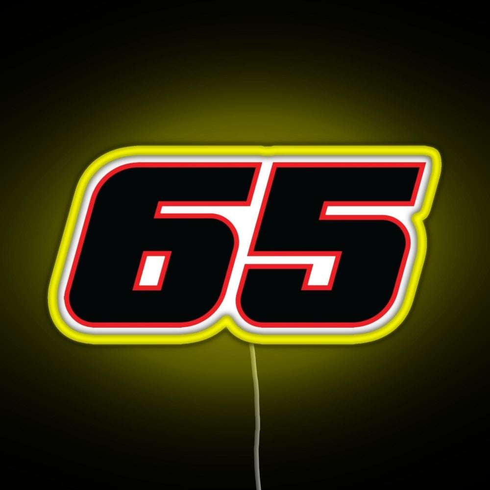 Jonathan Rea Race Number 65 Rgb Neon Sign