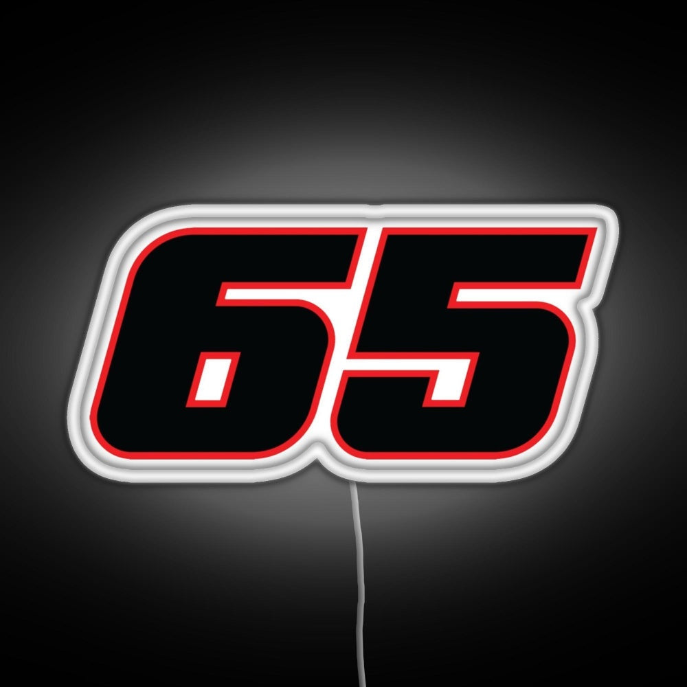 Jonathan Rea Race Number 65 Rgb Neon Sign