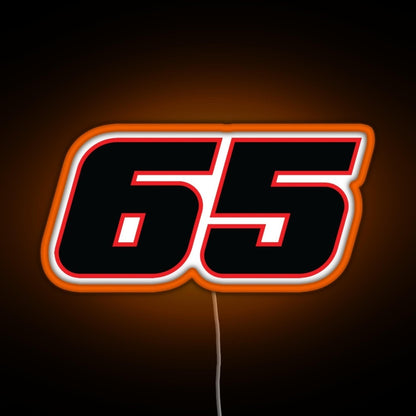 Jonathan Rea Race Number 65 Rgb Neon Sign