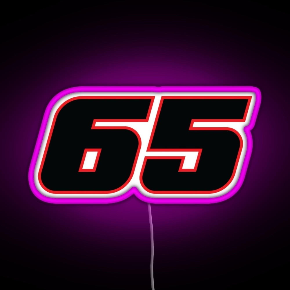 Jonathan Rea Race Number 65 Rgb Neon Sign