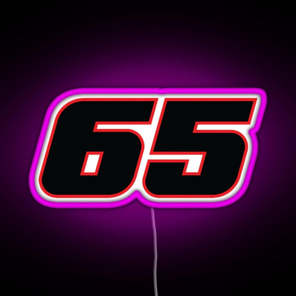 Jonathan Rea Race Number 65 Rgb Neon Sign