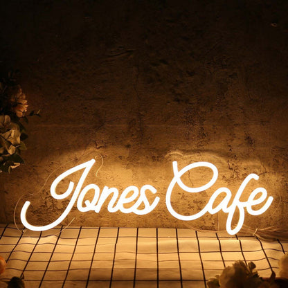 Jones Cafe Yellow Led Neon Sign | Shineneon