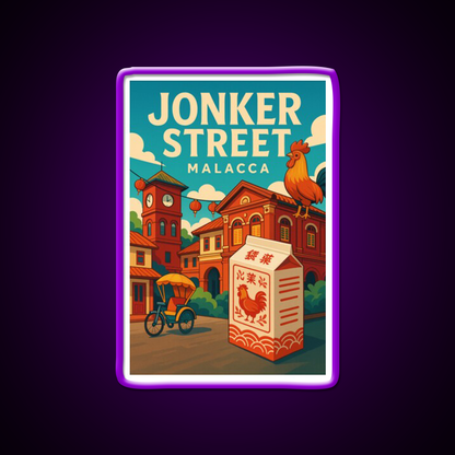 Jonker Street Clocktower And Rooster Box Asian Cultural Led Neon Sign Rgb Color - LED neon sign view 9