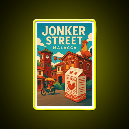 Jonker Street Clocktower And Rooster Box Asian Cultural Led Neon Sign Rgb Color - Shineneon