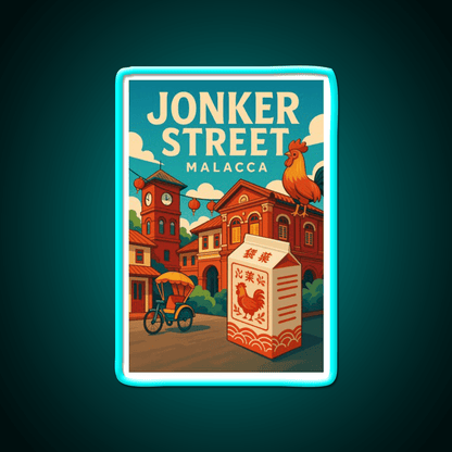 Jonker Street Clocktower And Rooster Box Asian Cultural Led Neon Sign Rgb Color - Shineneon