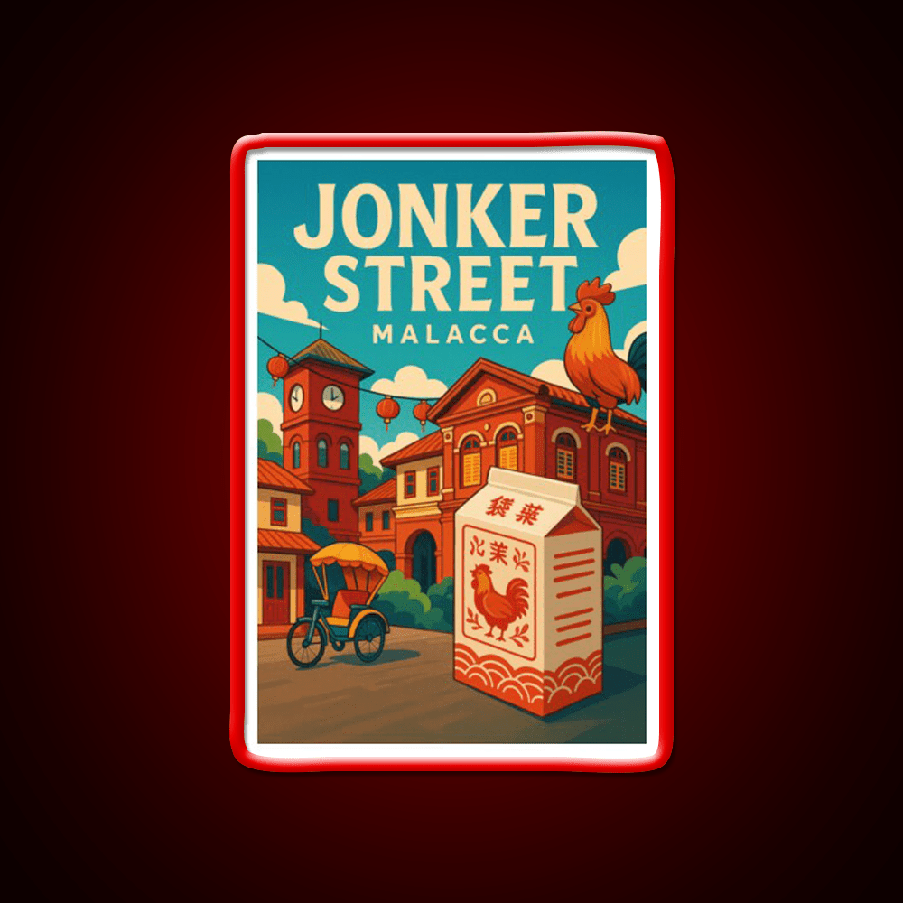 Jonker Street Clocktower And Rooster Box Asian Cultural Led Neon Sign Rgb Color - Shineneon