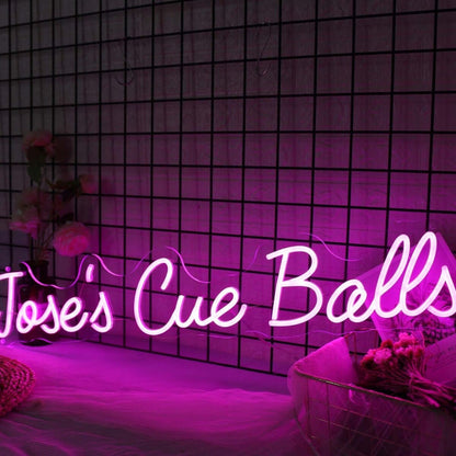 Joses Cue Balls Purple Led Neon Sign - Shineneon
