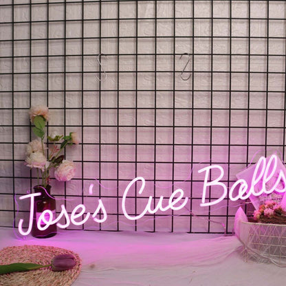 Joses Cue Balls Purple Led Neon Sign - Shineneon