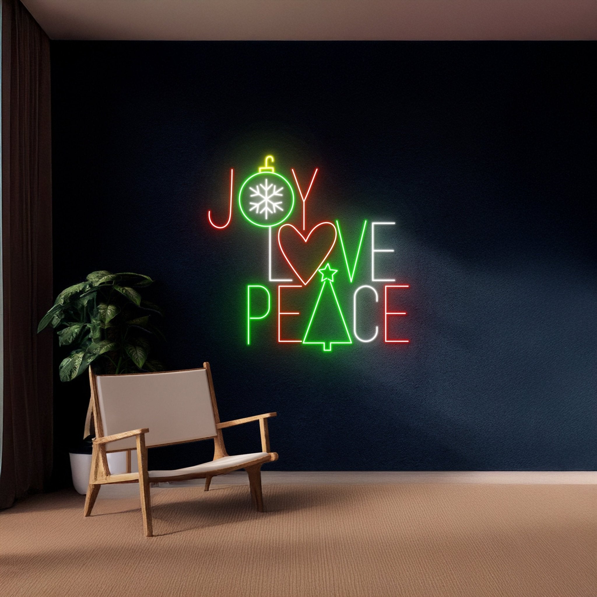 Joy Love Peace Neon Sign - Shineneon