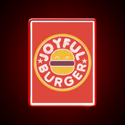 Joyful Burger Fast Food Led Neon Sign For Burger Place Rgb Color - Shineneon