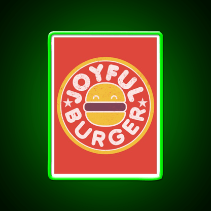 Joyful Burger Fast Food Led Neon Sign For Burger Place Rgb Color - Shineneon