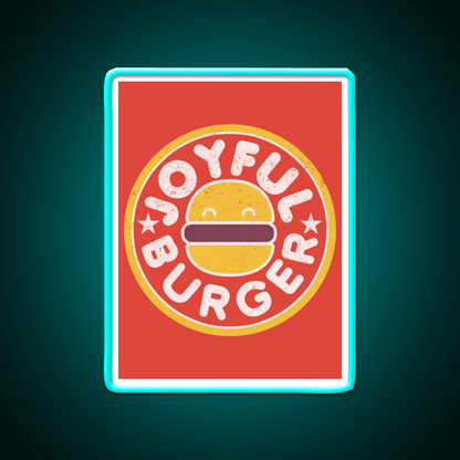 Joyful Burger Fast Food Led Neon Sign For Burger Place Rgb Color - Shineneon